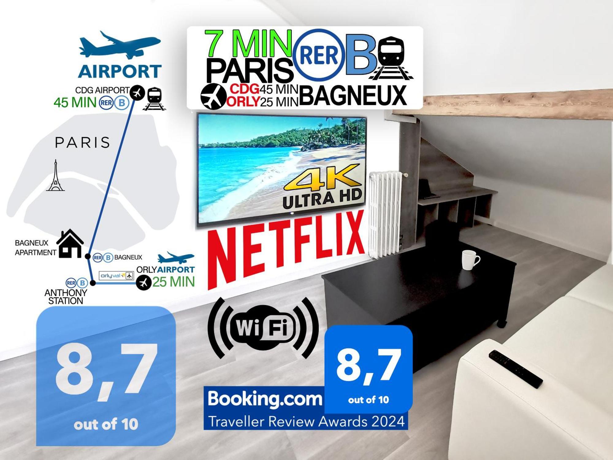 Paris Confort Netflix Rer B Apartment *